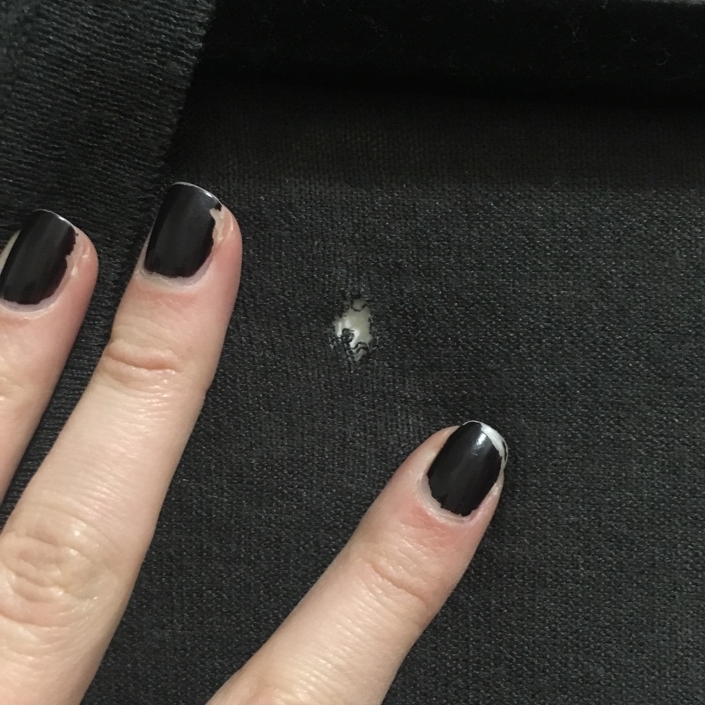 Gray with pink stripe cardigan - Picture 4 of 6